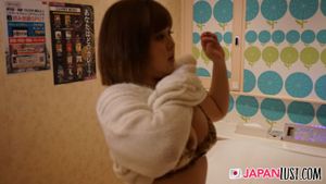 Chubby Japanese Teen Bred In Her Hairy Pussy POV - Photo 82