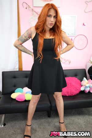 Tattooed redhead Evee Graves dominates you with dirty JOI talk, strips slowly, fingers herself, and cums like a slut. - Photo 1