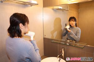 Innocent Miki strips down, toys buzzing on her clit before rough sex makes her cum uncontrollably - Photo 76