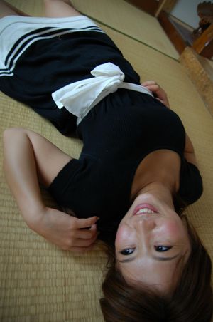 Tanned young Japanese MILF willing to do anything to provide for her family - Photo 56
