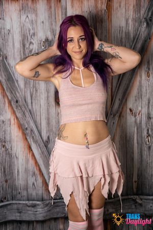 Ebony Trans Teen Aelin Blue Takes Pussy With Her Thick Cock - Photo 75