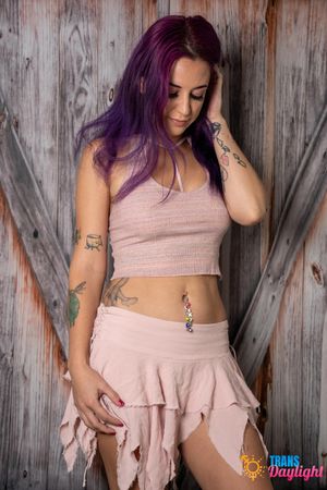 Ebony Trans Teen Aelin Blue Takes Pussy With Her Thick Cock - Photo 77