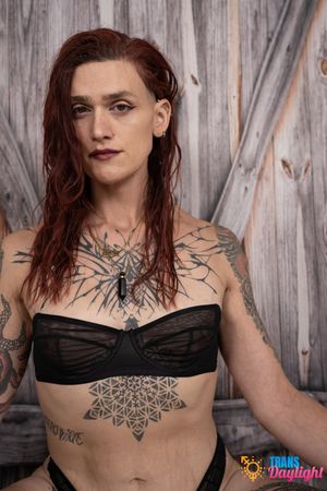 Redhead Trans Arachne Shares Passionate Sex With Gorgeous Cis Girl - Photo 130