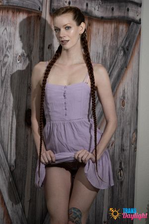 Gorgeous trans goddess invites a sweet girl for a wild night, fucking her shaved pussy raw and rough - Photo 118
