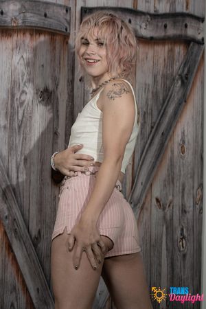 Gorgeous trans goddess invites a sweet girl for a wild night, fucking her shaved pussy raw and rough - Photo 13