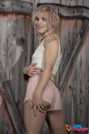 Gorgeous trans goddess invites a sweet girl for a wild night, fucking her shaved pussy raw and rough - Photo 14