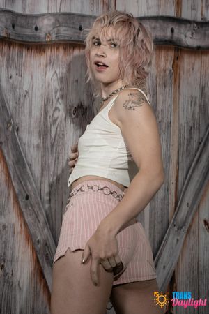 Gorgeous trans goddess invites a sweet girl for a wild night, fucking her shaved pussy raw and rough - Photo 16