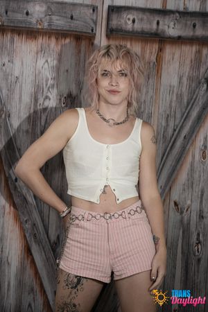 Gorgeous trans goddess invites a sweet girl for a wild night, fucking her shaved pussy raw and rough - Photo 2