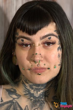 Inked shemale fucks tattooed girl raw intense orgasm - Photo 15