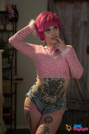 Sarina's Romantic Rendezvous: Trans Redhead Teases Blonde Girlfriend - Photo 19