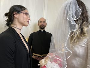 Hot Trans Couple Have Shotgun Wedding - Photo 180