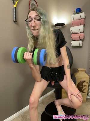 Trans Pixi Lust Gets Anal Creampie At The Gym - Photo 43