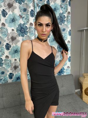 Slender Trans Beauties In Sexy Dresses Go Bareback - Photo 37