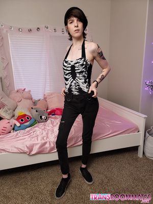 Petite Teen Trans Ava Holt Cums From Bareback - Photo 130
