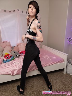 Petite Teen Trans Ava Holt Cums From Bareback - Photo 137