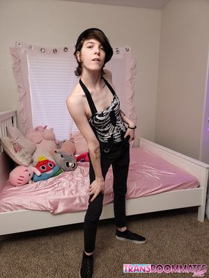 Petite Teen Trans Ava Holt Cums From Bareback - Photo 141