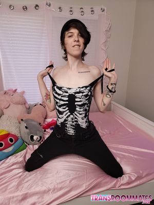 Petite Teen Trans Ava Holt Cums From Bareback - Photo 162