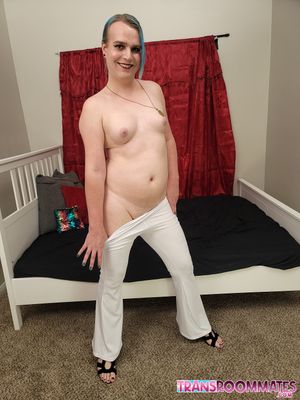 Ebony Trans Submissive Gets Bareback Anal - Photo 110