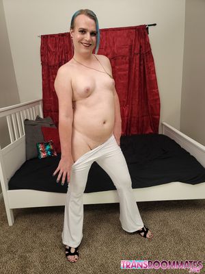 Ebony Trans Submissive Gets Bareback Anal - Photo 111