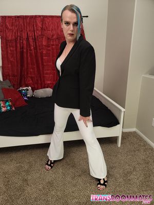 Ebony Trans Submissive Gets Bareback Anal - Photo 40