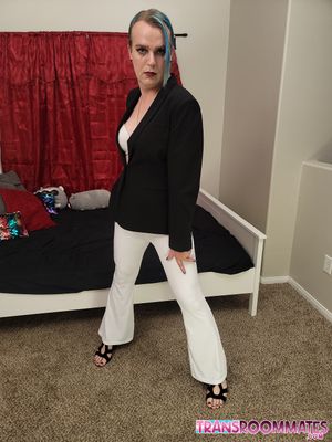 Ebony Trans Submissive Gets Bareback Anal - Photo 41