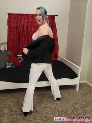 Ebony Trans Submissive Gets Bareback Anal - Photo 42