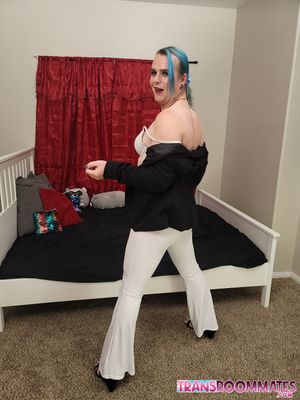 Ebony Trans Submissive Gets Bareback Anal - Photo 48