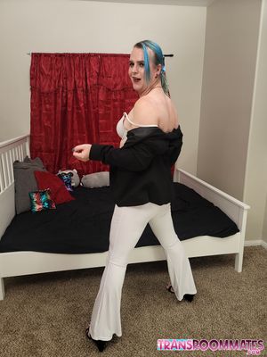 Ebony Trans Submissive Gets Bareback Anal - Photo 49