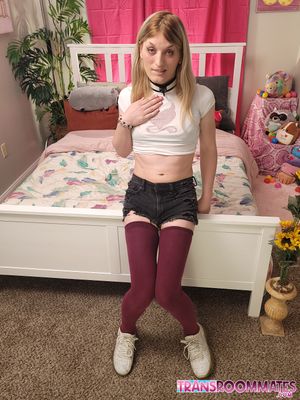 Blonde Trans Babes Shoot Homemade Creampie Video - Photo 55