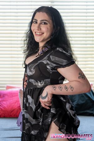 Curvy Trans Bambi Hart Hard Anal Pounding by Horny Roomate - Photo 266