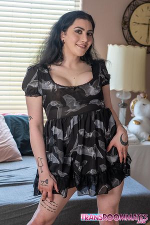 Curvy Trans Bambi Hart Hard Anal Pounding by Horny Roomate - Photo 280