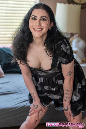 Curvy Trans Bambi Hart Hard Anal Pounding by Horny Roomate - Photo 287