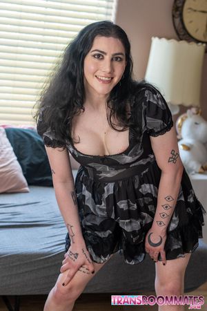Curvy Trans Bambi Hart Hard Anal Pounding by Horny Roomate - Photo 294