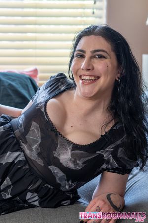 Curvy Trans Bambi Hart Hard Anal Pounding by Horny Roomate - Photo 340