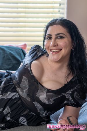 Curvy Trans Bambi Hart Hard Anal Pounding by Horny Roomate - Photo 341