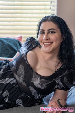 Curvy Trans Bambi Hart Hard Anal Pounding by Horny Roomate - Photo 342