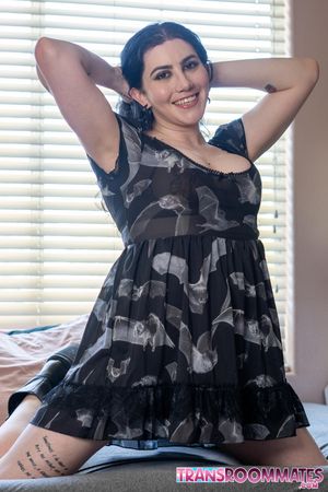 Curvy Trans Bambi Hart Hard Anal Pounding by Horny Roomate - Photo 354
