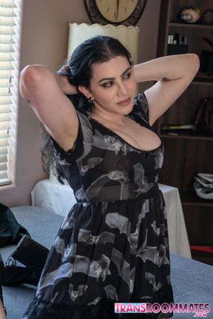 Curvy Trans Bambi Hart Hard Anal Pounding by Horny Roomate - Photo 356
