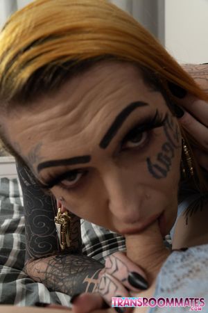Grey and Ouija fuck each other like beasts—thick cocks, tight holes, and explosive, cum-soaked trans on trans action - Photo 137