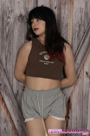 Cailey loses her virginity to Sarina in the most passionate way — ending with cum on her perfect girl cock - Photo 107
