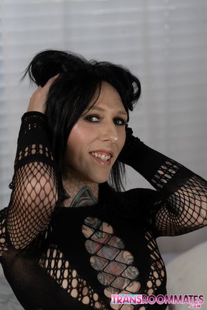 Goth babes Viviana and Riley suck, ride, and moan until Riley gets filled with a messy cream pie - Photo 161