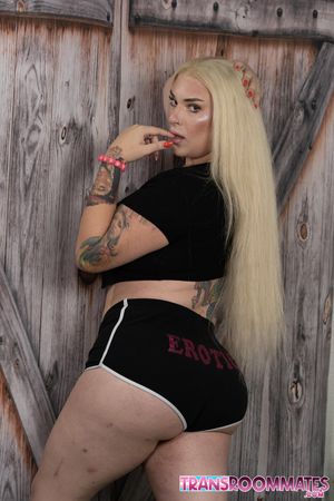 Aurora and Erotica suck tits, trade blowjobs, then fuck in side, doggy, missionary before cumshot lands on cock - Photo 132