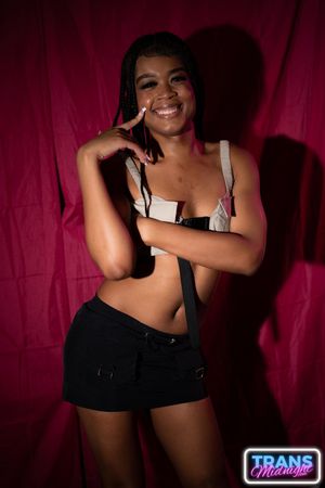 Ebony Trans Eros Orisha Takes Hard Cock Deep - Photo 346
