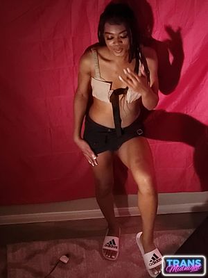 Ebony Trans Eros Orisha Takes Hard Cock Deep - Photo 41