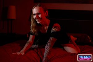 Cute Blonde Trans Jade Juniper Loves BBC Creampie - Photo 84