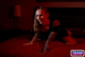 Cute Blonde Trans Jade Juniper Loves BBC Creampie - Photo 85