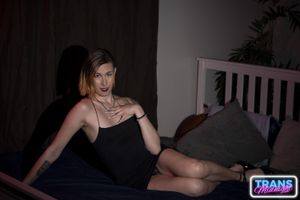Beautiful Trans Bareback Anal with Her New Boss - Photo 37