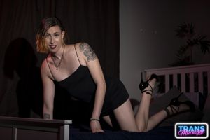 Beautiful Trans Bareback Anal with Her New Boss - Photo 47