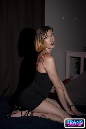 Beautiful Trans Bareback Anal with Her New Boss - Photo 53