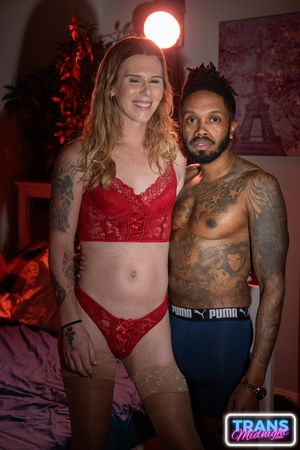 Trans Beauty Auro Earns Mouthful of BBC Cum - Photo 103